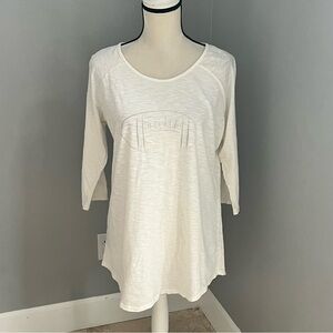 Alternative Cream Smocked Football 🏈 3/4 Sleeve Tunic
